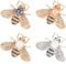 4 Stück Bienen Brosche Gold Damen Anstecknadeln für Damen Strass Perle Bienen Brosche Pins Elegante Statement Brosche Biene Dekoration für Bastelprojekte Geburtstagsfeier