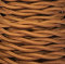 Cable textil trenzado de 5m en color oro viejo, ideal para iluminación decorativa y conexiones eléctricas.