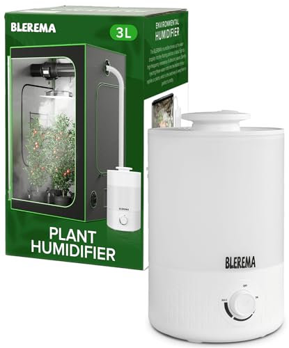 3L No Leak Plant Humidifiers for Grow Tent Greenhouse and Grow Room, Top-Fill, Auto Shut Off, with Extendable Targeting Hose Perfect for Indoor Plant Care and Humidity Control (Single Dual Fog Output)