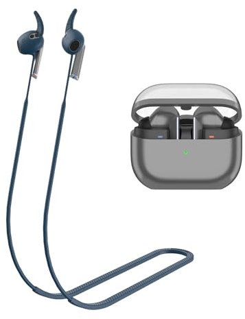 kompatibel mit Anti-Lost-Gurt für Galaxy Buds 3,Kompatibel mit Samsung Galaxy Buds 3(2024) Wireless Bluetooth Earbuds Neck Rope ,Kopfhörer Sportarten Silikon Halter Band Strap (dunkelblau)