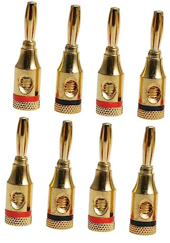 Angoily Musikalisches Audio-lautsprecherkabel Bananenstecker 4 Mm Vergoldet Bi-Wiring-fähig