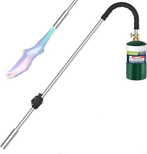 Weed Torch Propane Burner, Flame Thrower for Weeds, 65,000BTU Blow Torch Weed Burner,
