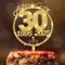 Tortendeko 30 Geburtstag Frau Mann, Seutgjie 30. Geburtstag Jubiläum Perlenhochzeit Tischdeko Cake Topper Holz mit LED Lichterkette 1995 bis 2025 Kuchen Deko