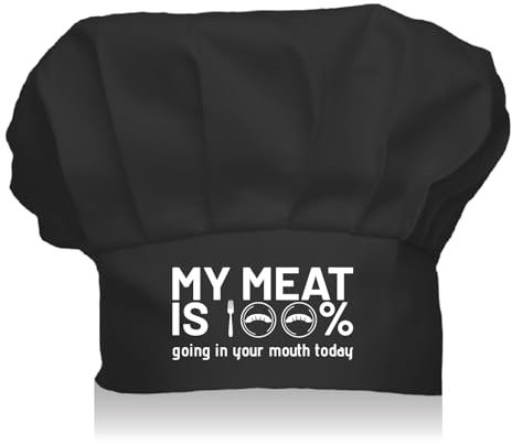 CREATCABIN Gorro de Chef Ajustable para Adultos, Divertido Gorro de Chef Personalizado de Algodón Elástico para Cocina, Panadero, Catering, Gorro de Cocina con Corona para Mujeres, Hombres, Parrilla,