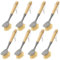 8 Set Bamboo Dish Brushes Bulk, Kitchen Scrubbing Brush with Handle, Long Washing up Brush with Sturdy Bristles for Cleaning Pot Pans Plates Pots Skillet Lids Sinks Stoves