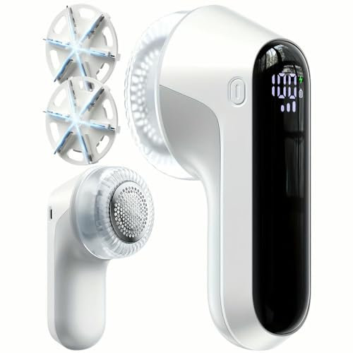 Quitapelusas eléctrico Recargable por USB SYJYM con 3 configuraciones de Velocidad para Eliminar Pelusas y Bolitas de Manera eficiente en Prendas y suéteres