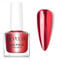 Metallic Nail Polish - Red Metal Nail Varnish - Mirror Effect Red 3D Chrome Nail Varnish - Quick Drying & Long Lasting Nail Varnish - No UV Needed Holographic Nail Polish for Women DIY Manicure