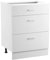 VEVOR weißer Unterschrank (600 x 475 x 816 mm) mit 3 Schubladen unmontierter Schubladen-Unterschrank, Montagefertiger Schrank mit Soft-Close-Türen & verstellbarem Regal, für Haushalt Büro