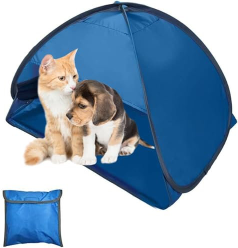 Blau Mini Kopfzelt, Größe M Pop-Up-Strandzelt, Strandmuschel Pop Up Mini, Tragbare Kopfstütze Zelt, Sonnenzelt Strand UV-Schutz, Sonnenschutz, Winddicht, Schattenzelt für Picknick Strand Camping