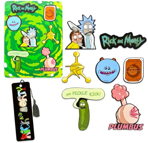 Rick and Morty Magnete, Set mit 7-teiligem Magnet-Set für Zuhause und Büro, Rick and Morty magnetische Sammlerstücke