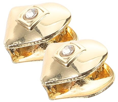 Ipetboom 2Stücke Goldene Zähne Grills Für Hip Hop Rapper Zahnschmuck Mit Weißem Falsche Zähne Für Einen Auffälligen Look Neuheit Zahnersatz