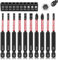 DAKCOS 10PCS 75mm Long Slotted Screwdriver Bits 1/4 Inch Hex Shank Bit Set, Flat Head Drill Bits for Impact Power Tool PH2/PZ2/SL3/SL4/SL5/SL6/TT20/T20, S2 Steel