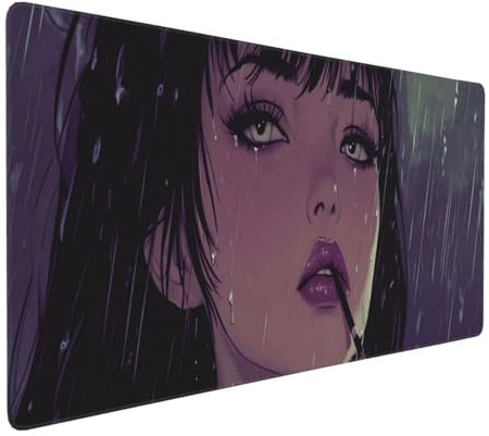 Grande Tappetino Mouse XXL 500x250mm, Ragazza anime Tappetino Mouse Gaming, Impermeabile Mouse Pad XXL con Bordi Cuciti e Base in Gomma Antiscivolo, Migliora Velocità, per Casa/Giocatore/Ufficio P2092