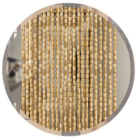ZHUOZ1T Bambus Perlenvorhang,Hängender Retro Holzperlenvorhang,Handarbeit Natur Türvorhang,Fadenvorhang,Dekorative Sichtschutz Tür Vorhang,Raumteiler (150cm x 190cm(151 Stränge)