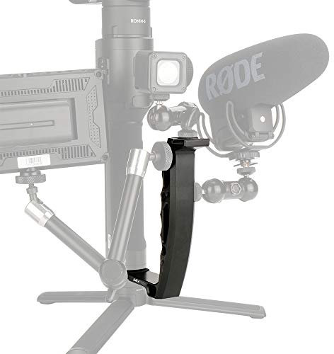 NUMNBE Support L Forme pour Stabilisateur Gimbal – Compatible Ronin - S Crane Aluminium CNC avec Montage Chaud 1/4 Pouce pour Moniteur Micro LED, Installation sur Trépied Agi