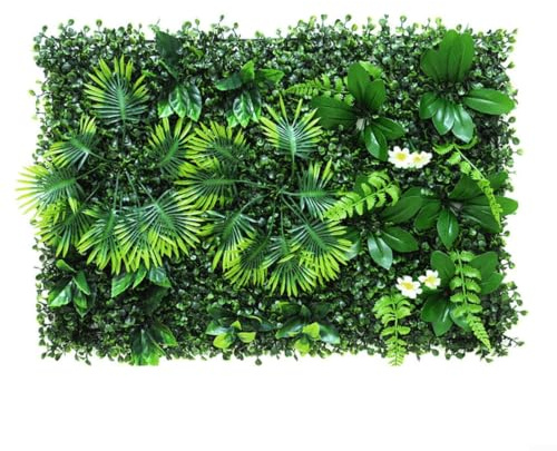 HavenDomicile Dekoratives Gras-Wandpaneel, künstliche Pflanzenmatte, Innen-Wohnzimmer, Hintergrund, Wanddekoration, grüne Rasenflächen, 40 x 60 cm (1)
