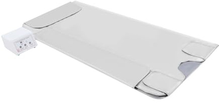 600W Infrarot Saunadecke, Einstellbar Sauna Blanket mit Eingebaute Zeitschaltuhr Faltbares Infrarotdecke für Sauna, Hause