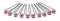 10 x Perlen Haarnadeln - Brauthaarschmuck, Haarschmuck, Perlenhaarnadel | 10PS - Pink