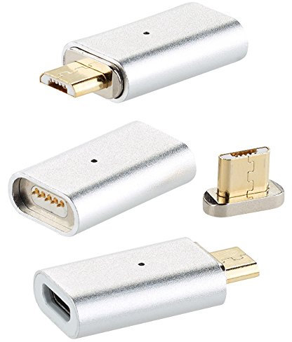 Callstel USB Magnetkupplung: Magnetischer Micro-USB-Adapter für Lade- und Datenkabel, 3er-Set (Magnetisches Ladekabel, Magnetadapter Handy, magnetisch)