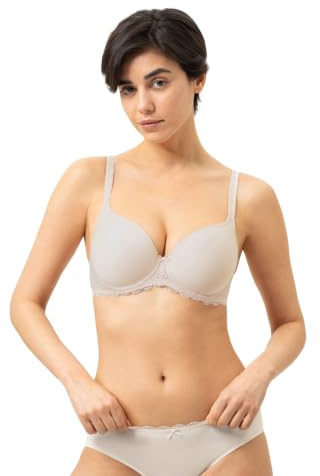 Mey Damen Spacer BH mit Spitze Serie Amorous | Bügel-BH mit innovativem 3D-Material, grafische Spitze am Unterbrustband, Zierträger, dreifacher Haken-Ösen-Verschluss
