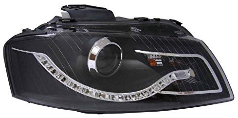 Design Scheinwerfer Set TFL Optik schwarz für A3 8P Bj. 03-08 H9+Motor
