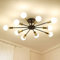 Dellemade Sputnik Kronleuchter,10-Licht Vintage Pendelleuchte für Esszimmer, Wohnzimmer, Küche, Büro, Café, Restaurant, Schwarz