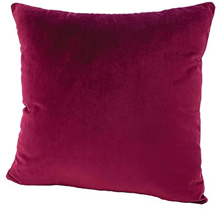 heimtexland ® Samt-Kissen Kissen-Bezug Sofa-Kissen 50x50 Rubin-Rot Typ641