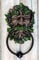 Ebros Gift English Celtic Traditional Greenman Forest Deity Spirit Decorative Door Knocker Figurine Resin Sculpture with Cast Iron Ring Ball Wiccan Tree of Life Themed Accent