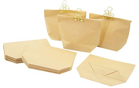 Oblique Unique® Geschenktüten 24 STK. Papiertüten Geschenktaschen für Weihnachten Xmas DIY Adventskalender Geburtstag Kindergeburtstag UVM.