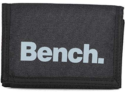 Klettbörse Bench Geldbörse, Geldbeutel, Portemonnaie, Münzbörse Wallet (M2 Schwarz)