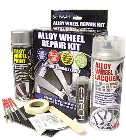MP Essentials Car Professional Wheel Rim Refurbishment Restore Alloy Wheel Repair Kit for Damage, Scuffs & Srapes (Metallic Silver)