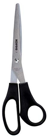 Kores - Ciseaux de Bureau pour Étudiants et Adultes, 170 mm, Poignées Ergonomiques et Acier Inoxydable Résistance à l'Usure, Fournitures Scolaires et de Bureau, Paquet Unique en Couleurs Assorties