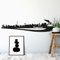 selbstklebendes Wandtattoo Wuppertal Skyline Wandsticker selbstklebend Schwebebahn Stadt Silhouette 100cm