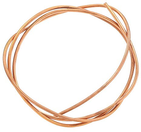 Tuyau de Tube en Cuivre de 2m, Tube de Cuivre 6mm (OD), 5mm (ID), Tube en Cuivre Souple C1100 T2, pour le réfrigérateur, le congélateur et le climatiseur