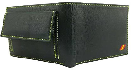 Piel Cabrera Cartera Porta Placa Mod. 810 Verde