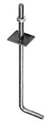 DMX - Stützenschuh zum Einbetonieren, Bauanker Stützenfuß Pfostenträger Pfostenanker Konstruktionsanker, aus Stahl, für Holzbalken, Pfosten, Zaunpfosten - SK - Silber, 500x12 (1 Stk./Verp.)