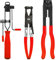 Keadic 3Pcs Universal Auto CV Joint Boot Clamp Pliers Tool Set Includes Joint Banding with Cutter, CV Joint Boot Clamps Pliers and Hose Clamp Pliers Car Repair Tool for Cooling System Fuel Filters