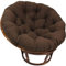 TOULIVER Papasansessel Kissen 40-130 cm Polster für Gartensesse Wasserdicht Hängesessel Kissen Rund Schaukelstuhlkissen Papasan Ersatzpolster für Indoor Outdoor,Braun,130cm
