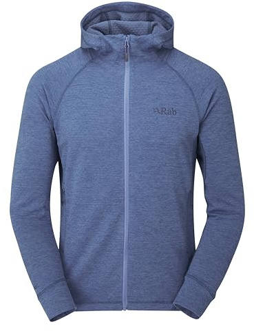Rab Men's Nexus Hoody - Full-Zip Lightweight Fleece Jacket for Trekking & Climbing - Denim - Large