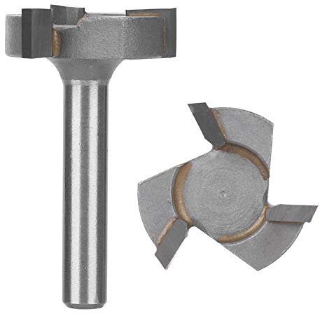 Mèche de Routeur en T, Mèche de Routeur de Surfaçage CNC, Tige de 0,3 Pouce, Fraise de Type T à Trois Lames de 1 Pouce de Diamètre, Mèches de Routeur à Surface Solide