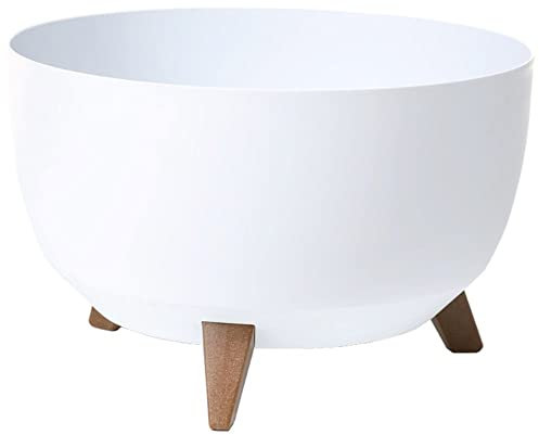 MePla - Schale Roma - wetterfestes Pflanzgefäß - UV-beständige Schale - Pflanzenschale - Schale - ø40 cm - weiß