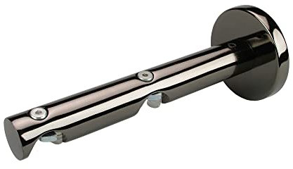 Ourdeco Doppelträger 12 cm | Gardinenstangen ø 16 mm | 1 Stück | titan