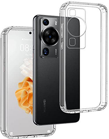 REY Pack 3X Cover in Gel TPU Trasparente per Huawei P60 - Huawei P60 PRO, Ultra Sottile 0,33 mm, Morbido Flessibile, Custodia Silicone