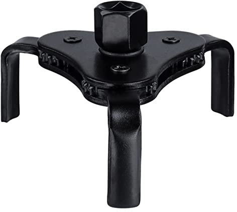 Treki Clé à Filtre à Huile Filtre à Huile de Voiture Universel Outil de Dissolvant à 3 Mâchoires 53-108mm Outil d'extraction à 3 Mâchoires d'entraînement Araignée de Filtre Amovible