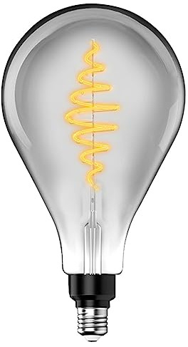 NCC-Licht LED Spiral Filament A160 BigDrop 8,5W = 20W E27 Rauchglas 200lm extra warmweiß 1800K DIMMBAR
