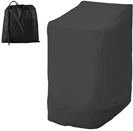 Garden Stacking Chair Cover Waterproof 210D Oxford Fabric Reclining Anti-UV Heavy Duty Patio Chair Cover with Air Vents Furniture Protective Covers for Outdoor Patio Garden 25.5''L x 33.5''D x 45''H