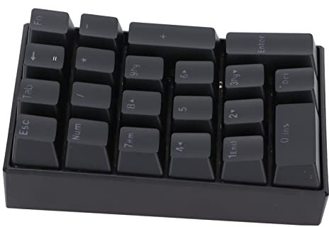 Bewinner Pavé Numérique Filaire, Pavé Numérique Mécanique Externe 21 Touches, Clavier Numérique Rétroéclairé sans Fondu, Clavier Numérique de Comptabilité Financière Portable pour