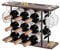 Todeco Range Bouteille Vin Étagère à Bouteille Métalique, Casier à Vin pour 9 Bouteilles, Étagère à Vin pour Cuisine, Bar, Salle à Manger