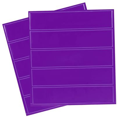 PATIKIL Adesivi Riflettenti Sicurezza 4.5 x 1 Pollice, 10Pz Adesivi Avvertimento Notturni Impermeabili Nastro Riflettente Casco Cappello Abbigliamento, Viola