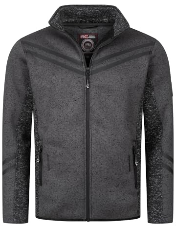 Rock Creek Fleecejacke Herren Outdoor H-373 | Wärmender Sweat-Pullover mit Reißverschluss, weiche Wanderbekleidung für Männer, Alltag, Camping und Freizeit